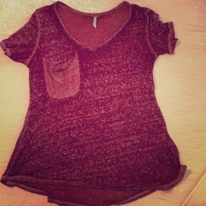 Z supply pocket tee (dark red)